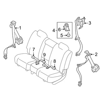 Mazda OE - Center Seat Belt Anchor Plate Cover