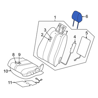 Mazda OE - Center Left Outer Headrest