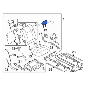 Mazda OE - Center Right Headrest