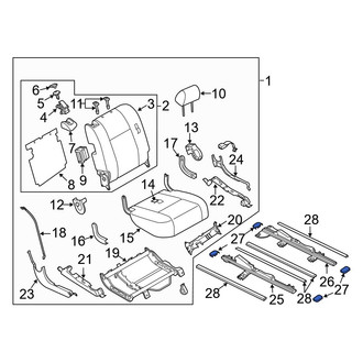 Mazda OE - Center Right Seat Track Cap