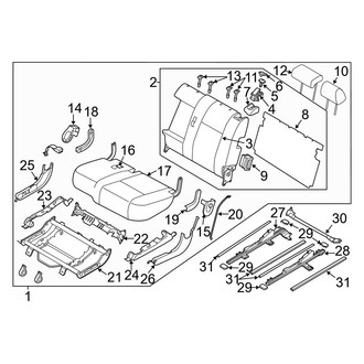 Mazda OE - Center Left Outer Headrest