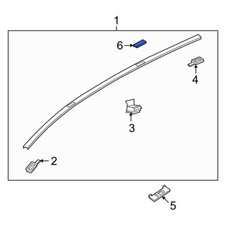 Mazda OE - Rear Right Roof Molding Cap