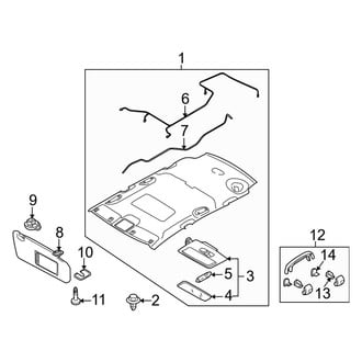 Mazda OE - Roof - Interior Trim (W/O Sunroof)