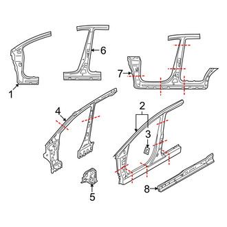 Mazda OE - Pillars, Rocker & Floor - Center Pillar & Rocker