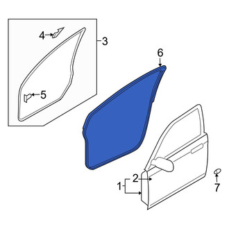Mazda OE - Front Left Inner Door Seal