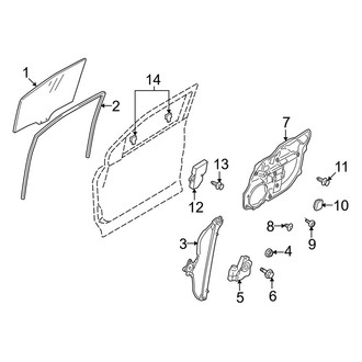 Mazda OE - Front Door - Glass & Hardware