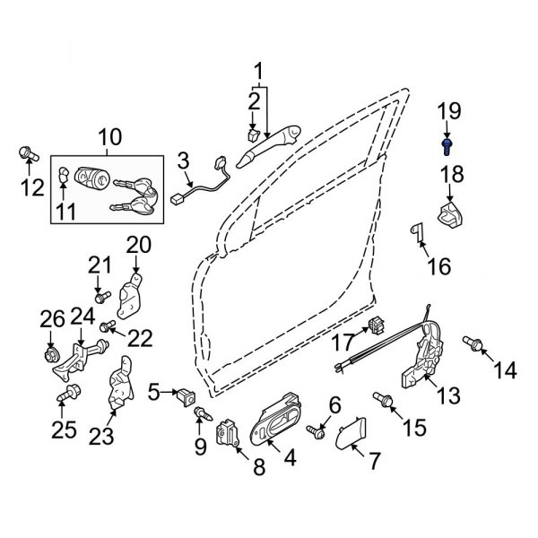 Door Lock Striker Plate Screw