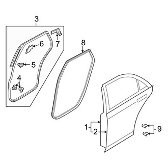 Mazda OE - Rear Door - Door & Components