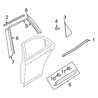 Mazda OE - Rear Door - Exterior Trim