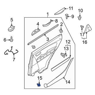 Mazda OE - Front Lower Door Window Belt Weatherstrip Clip