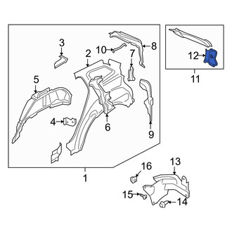 Mazda OE - Rear Right Body D-Pillar Trim Panel