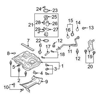 Mazda OE - Fuel System Components (FWD)