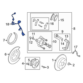 Mazda OE - Rear Left ABS Wheel Speed Sensor