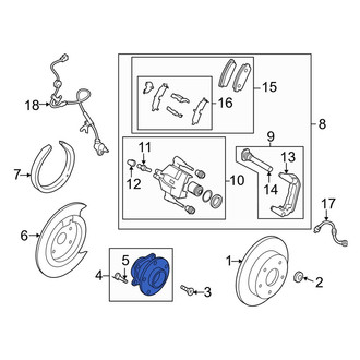 Mazda OE - Rear Wheel Bearing and Hub Assembly