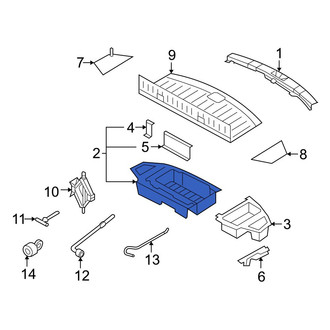 Mazda OE - Rear Right Trunk Floor Storage Box