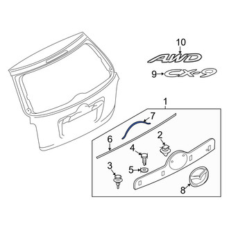 Mazda OE - Rear Liftgate Finish Panel Trim Plate