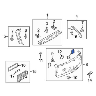 Mazda OE - Rear Left Outer Liftgate Trim Cover