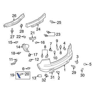 Mazda OE - Rear Right Bumper Trim