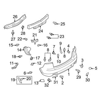 Mazda OE - Rear Bumper - Bumper & Components