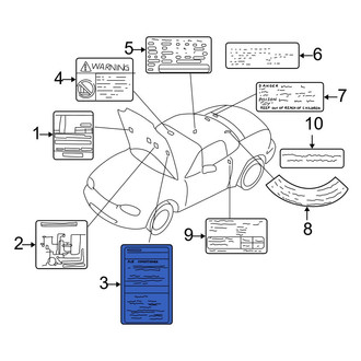 Mazda OE - A/C System Information Label