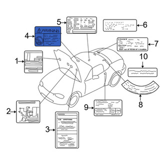 Mazda OE - Air Bag Information Label