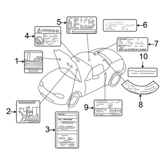 Mazda OE - Information Labels - Labels (USA Only)