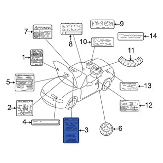 Mazda OE - A/C System Information Label