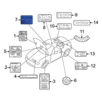 Mazda OE - Air Bag Information Label