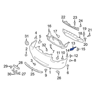 Mazda OE - Front Left Bumper Guard