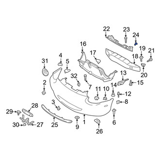 Mazda OE - License Plate Light Panel Rivet