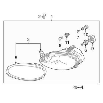 Mazda OE - Front Lamps - Headlamp Components