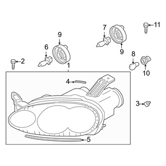 Mazda OE - Front Lamps - Headlamp Components