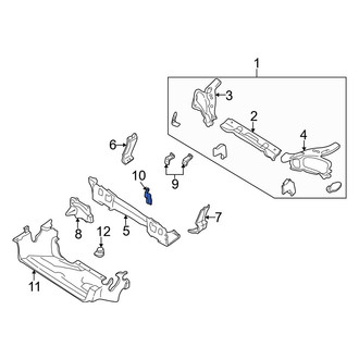Mazda OE - Front Center Radiator Support Panel
