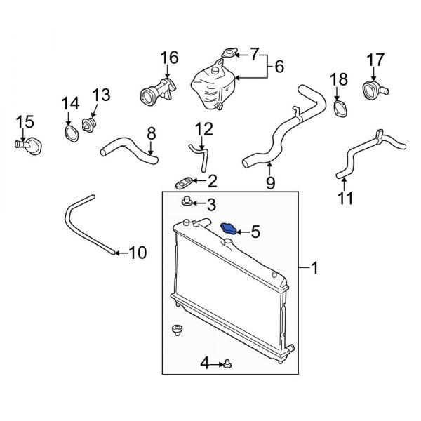 Engine Coolant Reservoir Cap