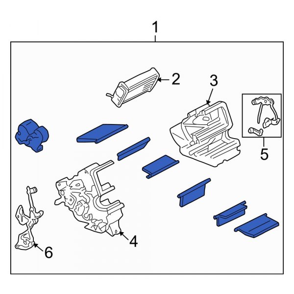 HVAC Heater Core Case Assembly