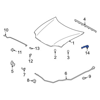 Mazda OE - Front Left Hood Hinge