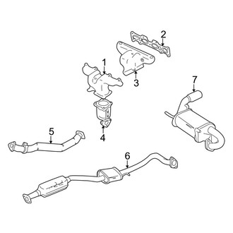 Mazda OE - Exhaust System - Exhaust Components (California)