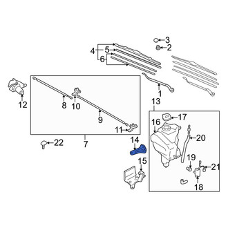 Mazda OE - Upper Windshield Washer Fluid Reservoir Bracket