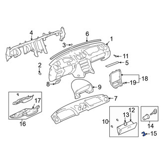 Mazda OE - Front Glove Box Door Striker