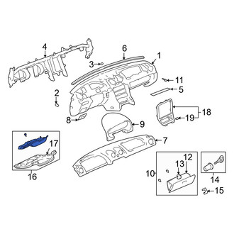 Mazda OE - Left Lower Instrument Panel Knee Bolster