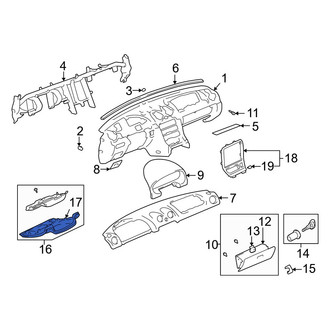Mazda OE - Left Lower Outer Instrument Panel Knee Bolster