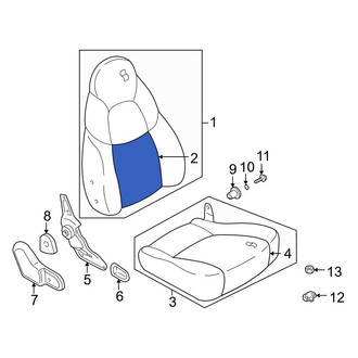 Mazda OE - Left Seat Back Cushion Cover