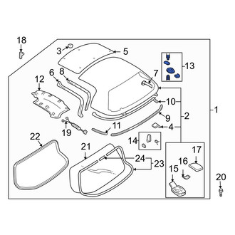 Mazda OE - Front Left Convertible Top Latch