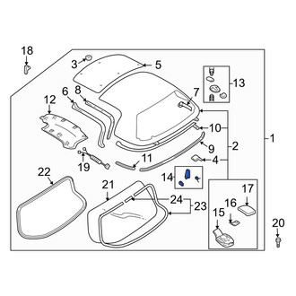 Mazda OE - Front Left Convertible Top Latch