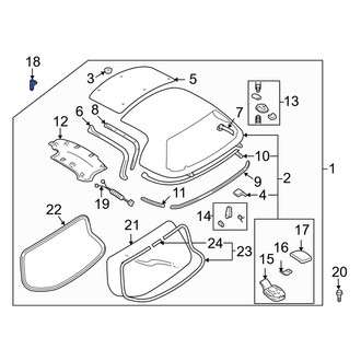 Mazda OE - Left Convertible Top Lock Pad