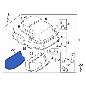 Mazda OE - Rear Back Glass Seal