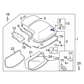 Mazda OE - Rear Convertible Top Seal