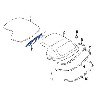 Mazda OE - Front Convertible Top Mounting Plate