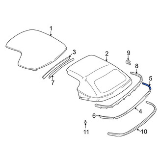 Mazda OE - Rear Right Convertible Top Mounting Plate