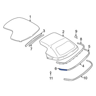 Mazda OE - Rear Left Convertible Top Mounting Plate